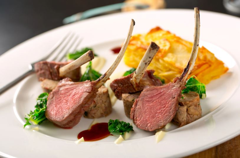 Fine dining lamb dish